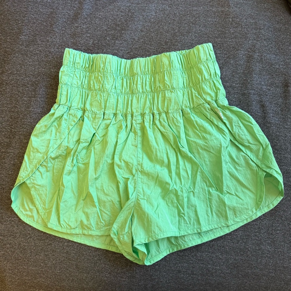 Free People The Way Home Run Shorts Green